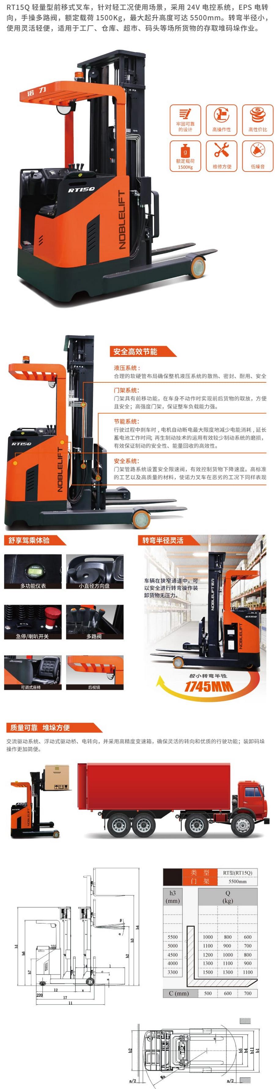 諾力RT15Q座駕式前移式叉車 諾力RT15Q座駕式前移式叉車